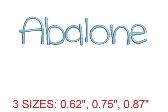 Abalone Embroidery Font