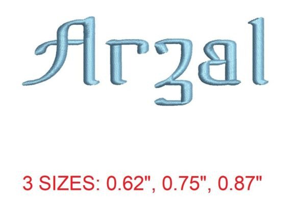 Arzal Embroidery Font: Elegant Lettering for Boutique Apparel