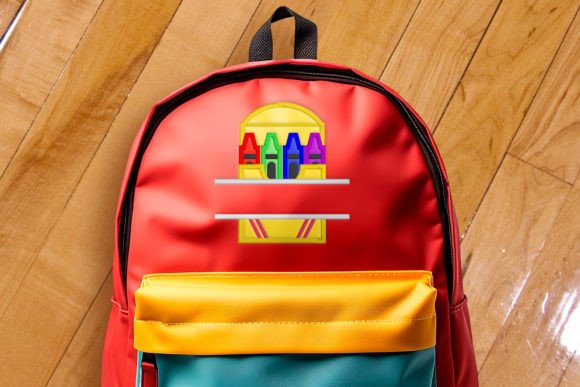 Crayon Box Split Applique Embroidery