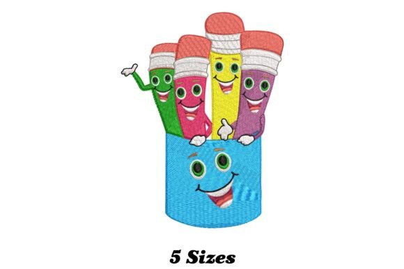 Funny Pencil Embroidery Design