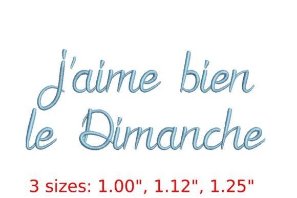 J’aime Bien Le Dimanche Font
