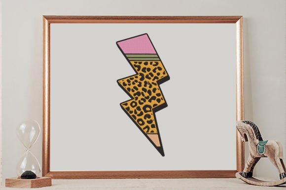 Leopard Print Lightning Shape Pencil