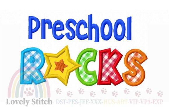 Preschool Rocks: A Joyful Embroidery Design for Meaningful Gifts